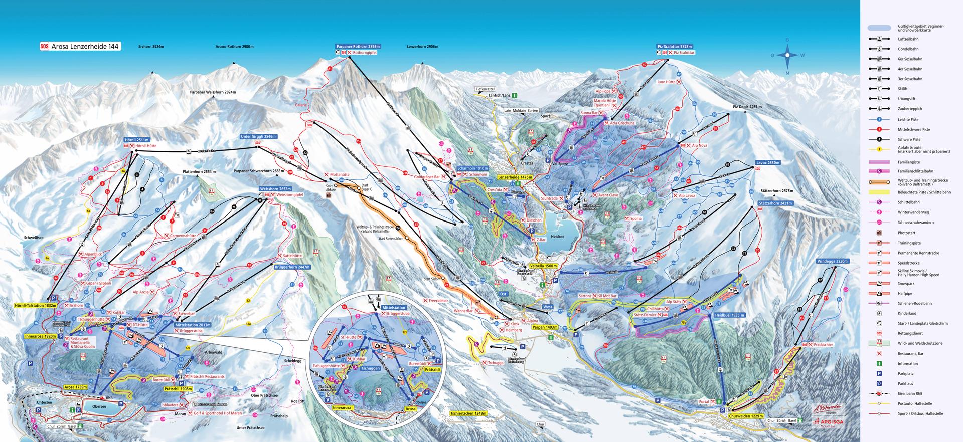 Lenzerheide ski map