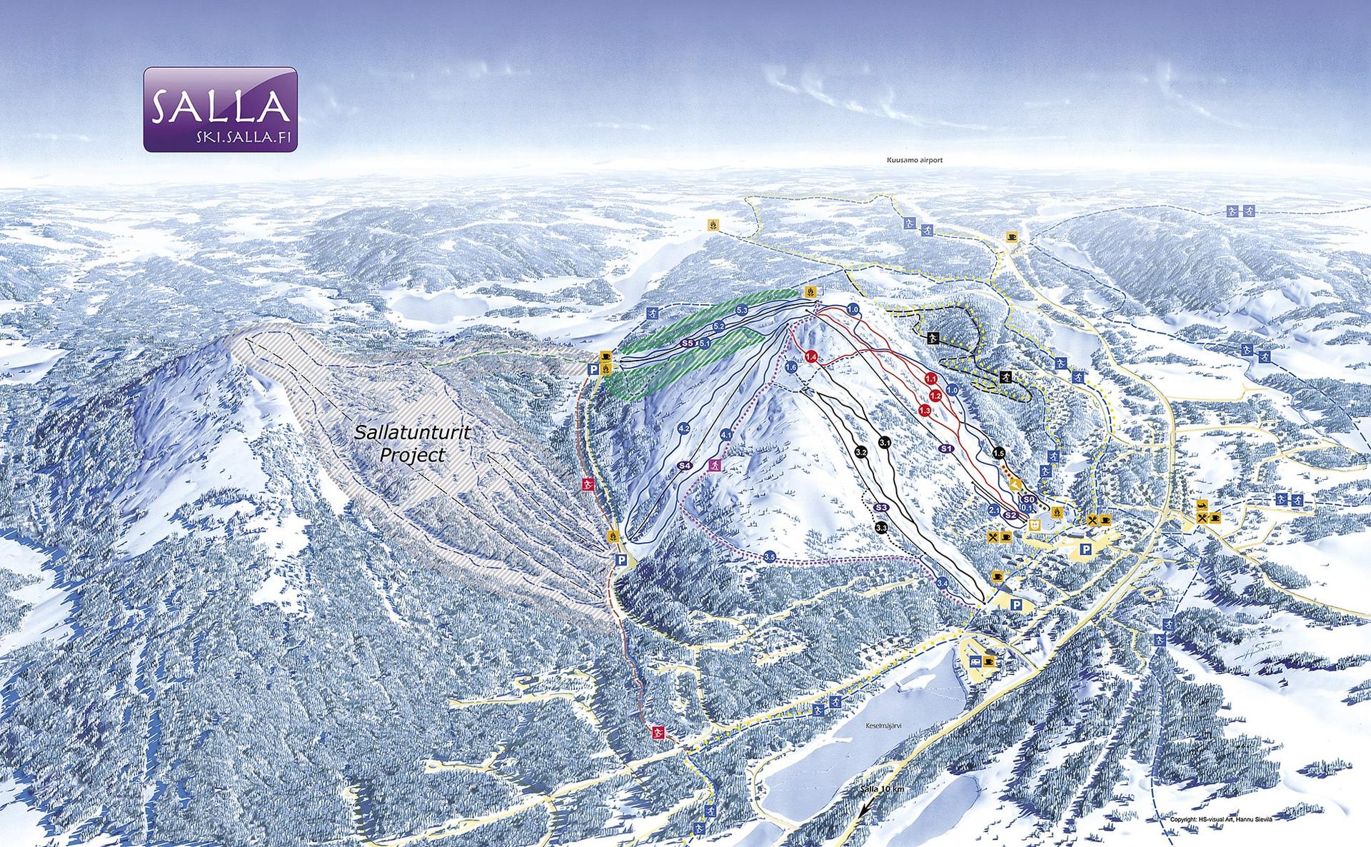 Salla ski map